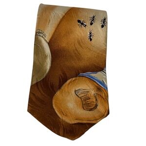 RM‎ Style time warp Salvador Dali Melting Clocks Ants Silk Necktie Men's Fashion